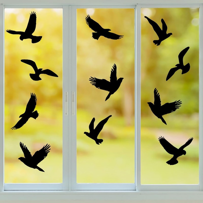 Lexziuo 30PCS Bird Anti-Collision Window Stickers - Large UV Reflective