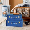 HofferRuffer Velvet Storage Trunks with Wood Frame, Set of 2