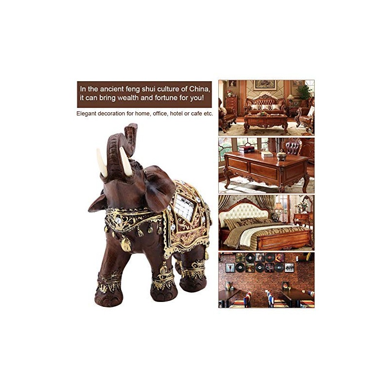 1pc Lucky Wealth Elephant, Ornaments Statue Sculpture Feng Shui Wood