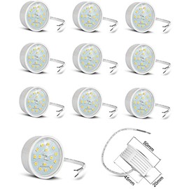 JungesLicht Ultra Flat LED Module 230 V 5 W 400 lm 3000 K Warm White Replacement for GU10/MR16 50 mm Diameter Only 23 mm Long for Ceiling Spotlight Recessed Spotlights Not Dimmable Pack of 10