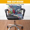 Smiry Stretch Printed Office Computer Chair Covers, Universal Desk Rotating