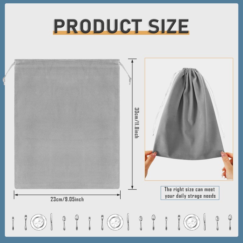 Boao 10 Pcs Silver Storage Bags, 9 x 11.8 Inch