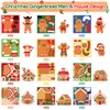 Haooryx 600pcs Christmas Gingerbread Man and House Scene Sticker Rolls