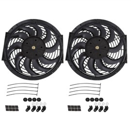 ANTUKO 2Pcs 12V 12 Inch Radiator Cooling Fans Kit Replacement for 2012-2015 Impreza/WRX/Camry/Accord/Civic/WRX STI