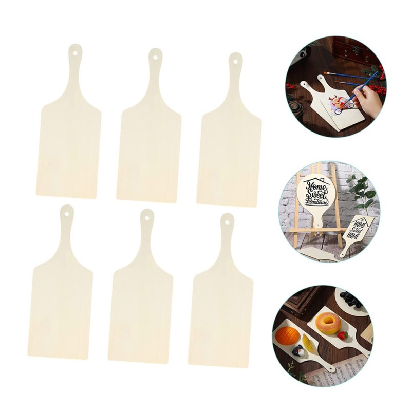 OHPHCALL 6Pcs Wooden Cutting Board DIY Tiny Chopping Board for