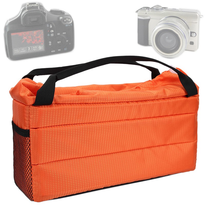 Insert Padded Camera Bag DSLR Partition Protection Case with Cover