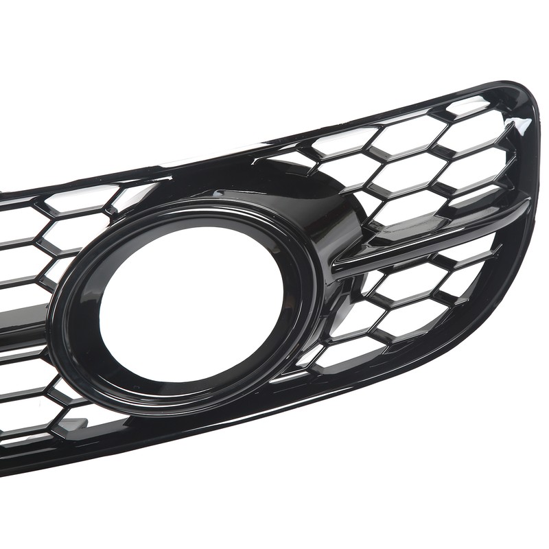 1 Pair Front Fog Lamp Grille Bezel 8E0807681F Glossy Black