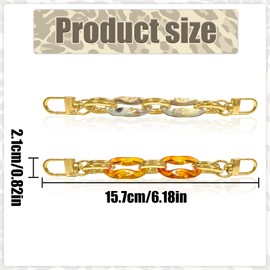 TEAONE Bag Extension Chain, 2 PCS Purse Strap Extenders for Handbag, Shoulder Bag Accessories (2 Colors, 16cm/6.3in)