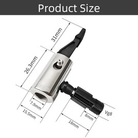 Set of 2 Car Valve Adapter, Tyre Valve Adapter with Car Valve Lever Plug, Air Pump Adapter, 8 mm Car Air Pump Clip Valve Adapter, Valve Extension Lever, Car Valve Set for Car and Bicycle