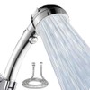 High Pressure Shower Head with Hose, 3 Jet Types, Water-Saving