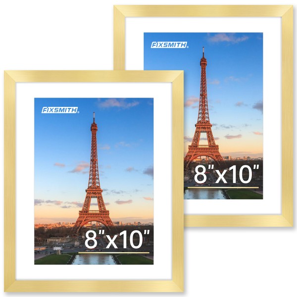 FIXSMITH FIXSMITH 8x10 Picture Frame Set of 2, Gold Picture