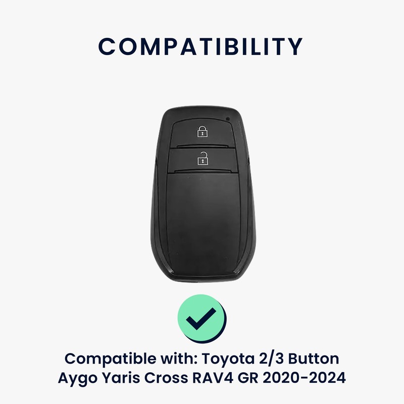 kwmobile Custodia Coprichiave Compatibile con Toyota 2/3 Button Aygo Yaris