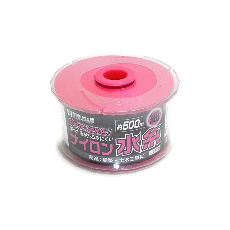 BIGMAN LE-170 Reel Winding Nylon Water Thread, Thin Pink