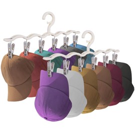 TATAANTY Hat Racks for Baseball Caps,Baseball Cap Organizer Hanger with 12 Hooks,2 Pack Hat Storage Clips for Hang Ball Caps Winter Beanie & Accessories