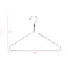 Quality Hangers Silver Aluminum Metal Coat Hangers Heavy Duty Suit