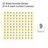 MECCANIXITY 0 to 9 Number Stickers Number Label Self Adhesive