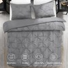 downluxe Pintuck Queen Comforter Set with 2 Pillow Shams -