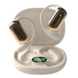 ND NEXT DESTINATION Wireless Bluetooth Sport Headphones V5.4 Bone Conduction Headset Open Ear (Beige)