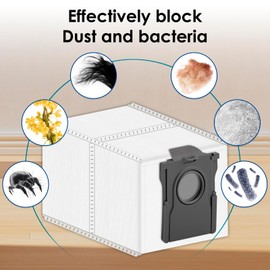 (6 Pieces) X40 Ultra Replacement Dust Bags Compatible With Dreame X40/ X40 Pro/ X40 Ultra/ X50 Ultra/ X30 Pro Ultra/ X30 Pro Plus/ L10s Pro Ultra/ L10s Ultra Gen 2 Robot Vacuum, Accessories Kit