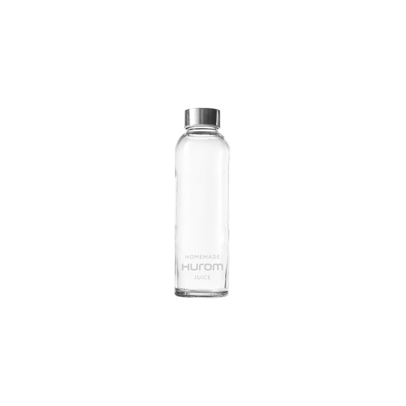 Hurom Glass Juice Jar 18oz Airtight Rubber Seal Stainless Steel