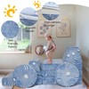 MeMoreCool Modular Glow Sofa for Kids, Space-Themed 8-Piece Convertible Foam