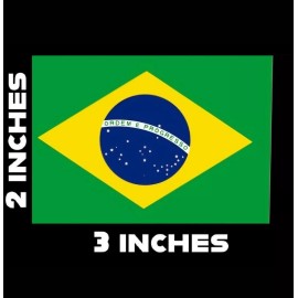Unbranded 2"x 3" Brazil Flag Patch- Easy iron on (heat press)