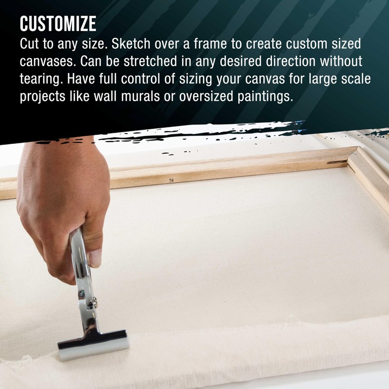 U.S. Art Supply 7-Ounce Unprimed 24" Wide x 2 Yards