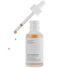 Lactic Acid Serum For Women, 30ML Moisturizing Lactic Acid 5% + Hyaluronic Acid Face Serum For Exfoliating, Exfoliating Serum For Dry Skin.