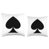 Spade Playing Card Dice Games Card Deck Throw Pillow
