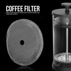 French Press Strainer for Coffee Press, French Press Coffee Filter, 5 Pieces, Stainless Steel, 80 Mesh Coffee Filter, Net, Removable French Press, Coffee Pot, Mesh Filter, Replacement Accessories (800