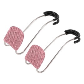 HEROFFIX 2 Stück für Geldbörsen und Taschen, Regenschirm usw. Auto Kopfstützenhaken Robuste Auto Rücksitz Organizer Haken Pink Strasssteine 15,6 cm x 4,6 cm