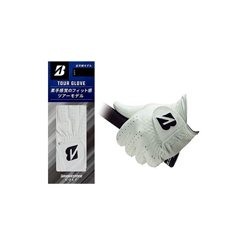 Bridgestone Golf Glove Tour GLOVE GLG12 Short Specs Men's White