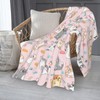 Pink Cat Blanket 50"x40" Cozy Fluffy Plush Blankets with Cats