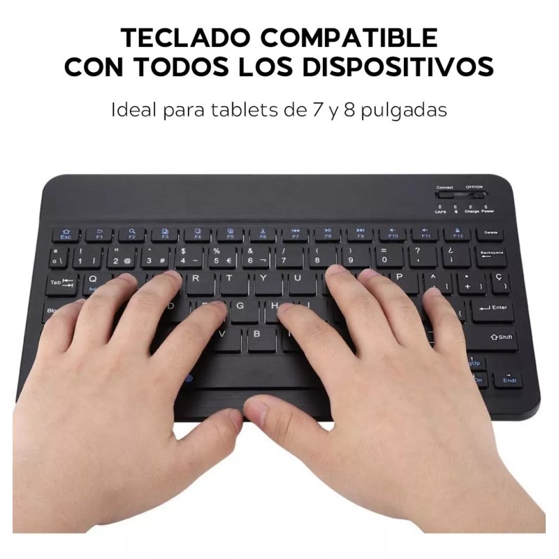 Maíz Funda Protectora C/teclado Bluetooth Para 7 Y 8 Pulgadas