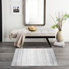 Nailttos Moroccan Washable Rug, 2x3 Grey Rug Non-Slip Small Distressed