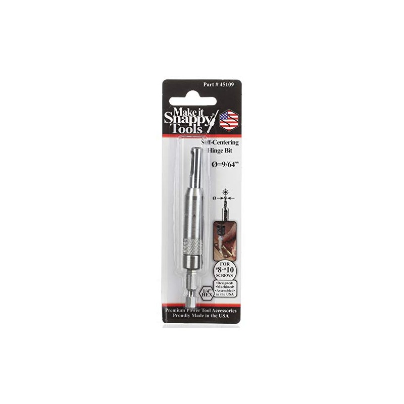 Make it Snappy Tools 9/64 Inch Self-Centering Hinge Bit #45109