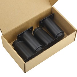 XINMEIWEN 4個パック 金属製 調節可能な家具脚 キャビネット脚脚 高耐久 ベッドセンターフレーム スラットサポート脚 テーブルベッドソファ用 (3''-4.7''、ホワイト)