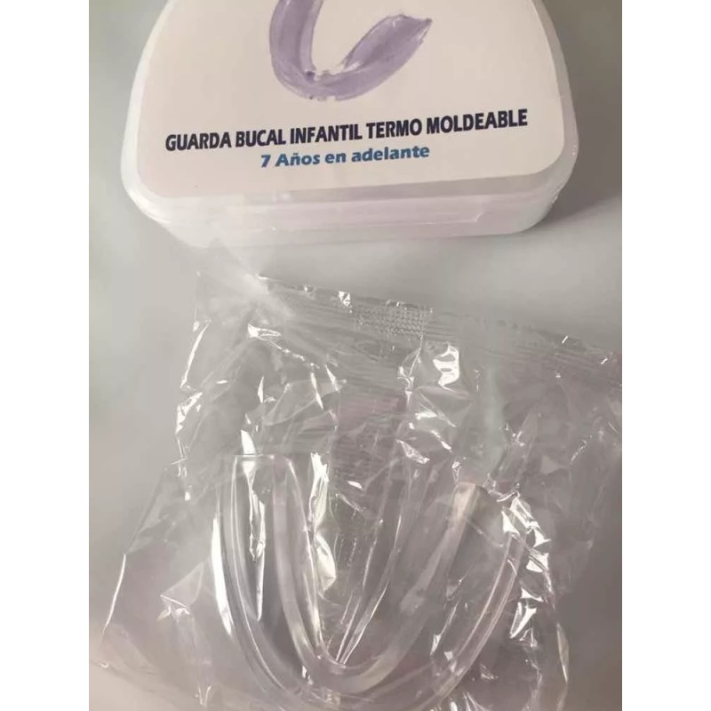 PARATO2 Guarda Bucal Infantil Termo Moldeable Bruxismo Rosa Trans 7+
