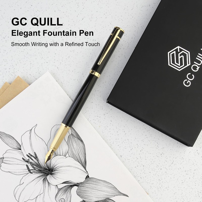 GC QUILL Fountain Pen Set, Elegant Executive Fine Nib Pen
