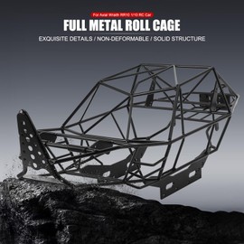 EVTSCAN RC Car Roll Cage Metal Black Chassis Frame Roll Cage Car Model Body Shell Cover for Axial Wraith RR10 90053 90048 1/10 RC Car
