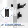 sourcing map Door Edge Hole Filler Plate, 2.24" x 1.1"