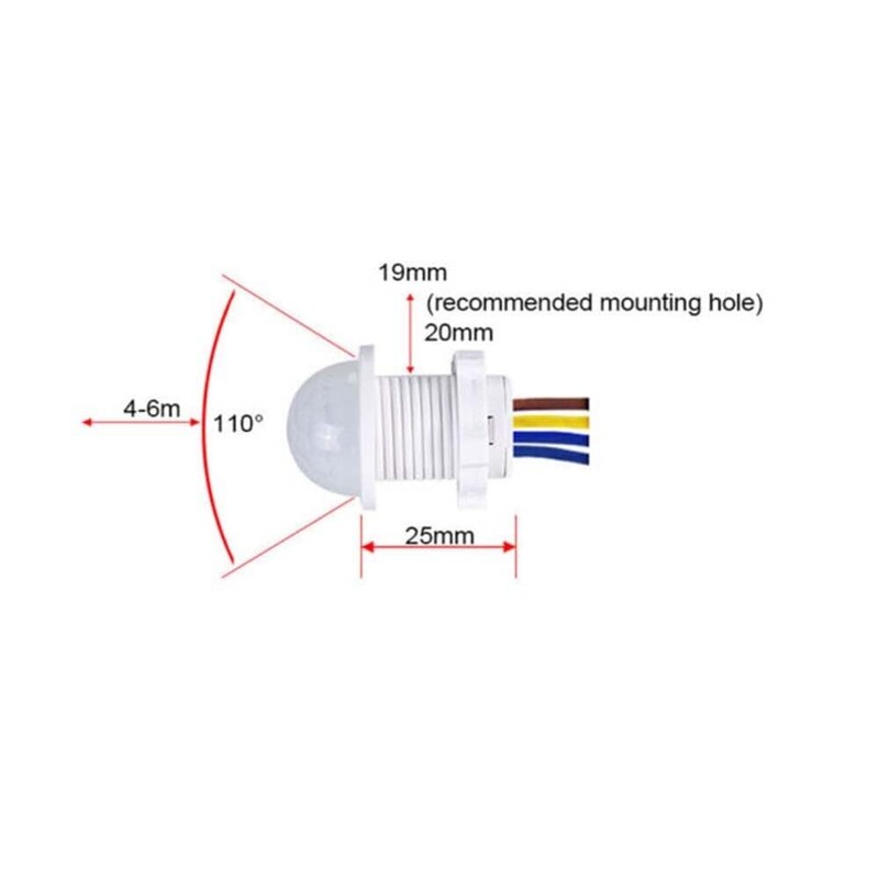 5/10Pcs PIR Infrared Motion Sensor Detector Smart Switch 110V Light