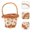 TOVINANNA 6pcs Miniature Woven Baskets with Handles Tiny Flower Baskets