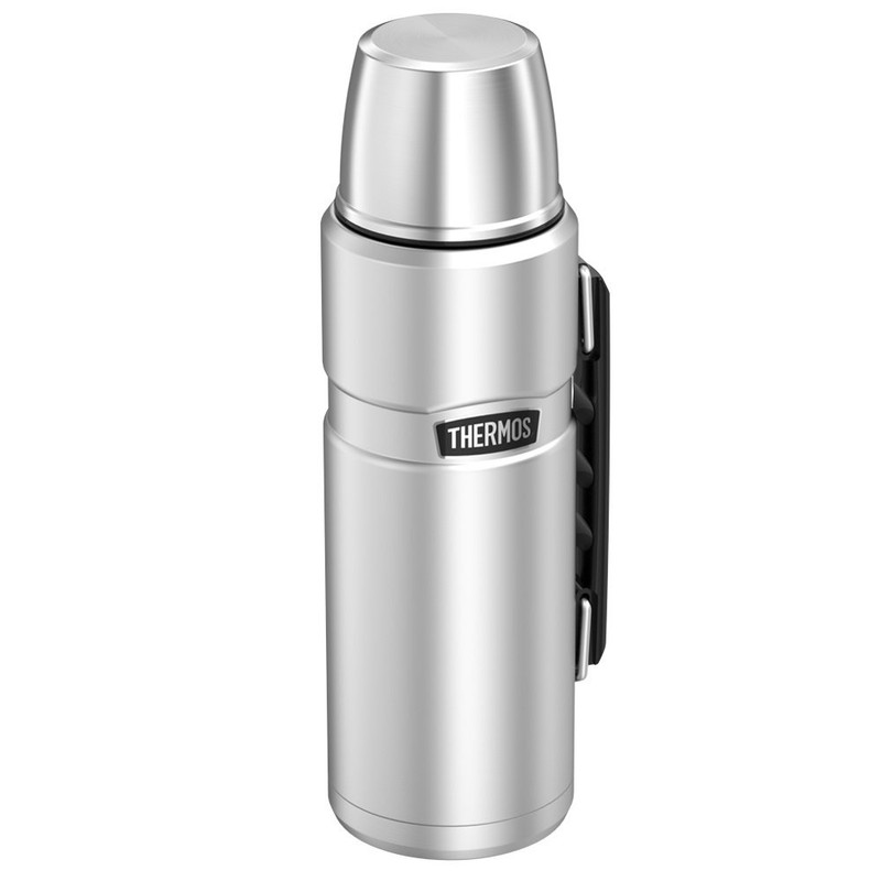 THERMOS Stainless King Vacuum-Insulated Beverage Bottle, 40 Ounce, Matte Steel