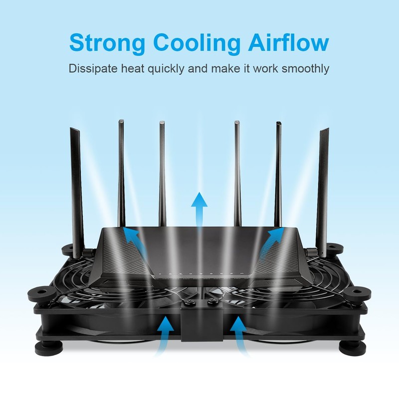 ELZO USB Quiet Cooling Fan, 4.7 inches (12 cm), Double