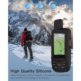 Case for Garmin GPSMAP 66i / 67i, Outdoor Handheld GPS Navigator Soft Silicone Skin Protective Cover,Shockproof & Dustproof & Anti-Scratch,Black