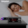 SHARP Alarm Clock for Bedrooms, Super Fast USB-C Charging and