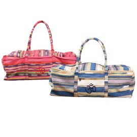 Yoga-Mad Deluxe Yoga Kit Bag | Full Zip Carrier Yoga Bag with Storage Pockets | Pilates Unisex Bag, Stores Mat and Yoga Accessories | Suitable for Pilates, Yoga, Gym, Fits Most Mat Sizes (Pink)