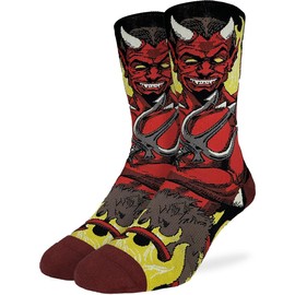 Good Luck Sock Men's Evil Devil Socks, Adult, Shoe Size 8-13