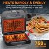 Baker’s Friend 3 in 1 Mini Waffle Maker with Removable